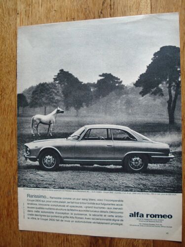 Publicité Années 50/60 Automobiles Alfa Roméo