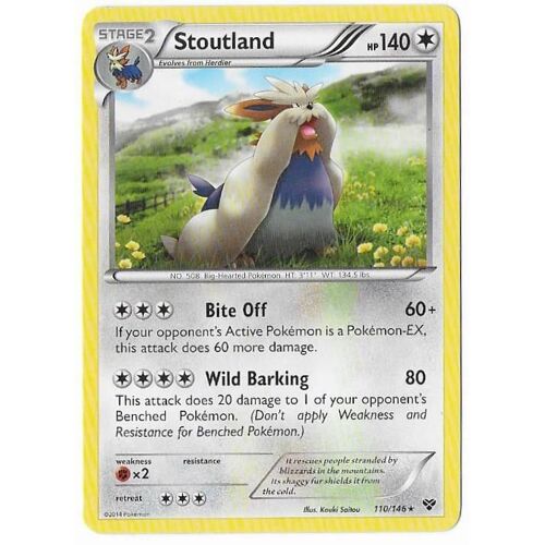 Stoutland 110/146 - 140pv - Xy - Rare English Card