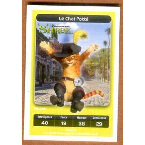 Carte Dreamworks - " Shrek " : Le Chat Potté - 2010