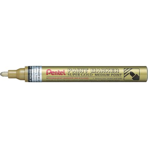 Pentel Marqueur Peinture Paint Marker Mmp10 Pointe Ronde Moyenne Or