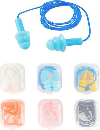 Bouchons D'oreilles En Silicone, Acsergery Imperméable Silicone Gel Corded String Ear Plugs 