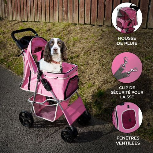 Poussette Pour Animal De Compagnie – Rose