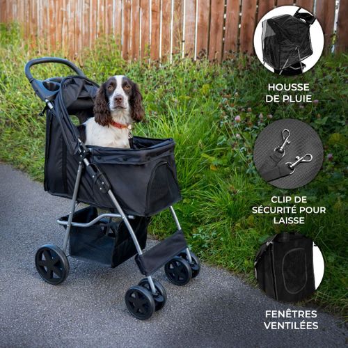 Poussette Pour Animal De Compagnie – Noire