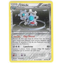 Cliticlic 76/114 - 140pv - Noir Et Blanc - Rare Carte Pokemon Holo Française