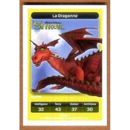 Carte Dreamworks - " Shrek " : La Dragonne - 2010