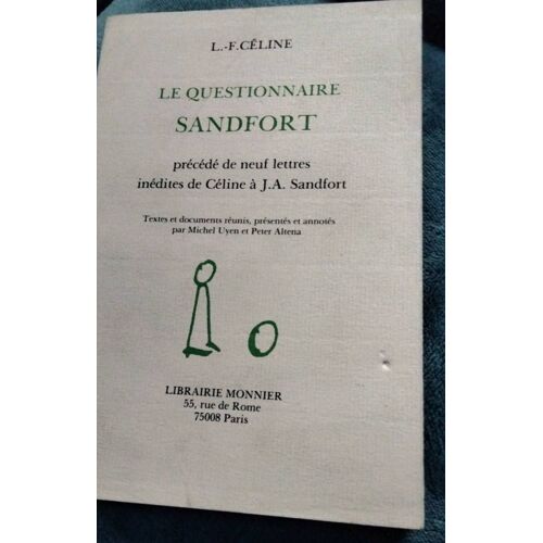 Le Questionnaire Sandfort De L.-F. Céline