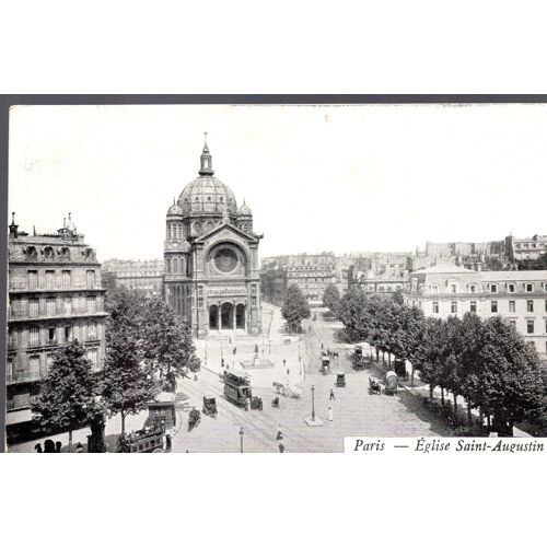Carte Postale De Paris - Eglise Saint-Augustin En 1919