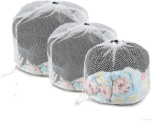 Sacs à linge à cordon de serrage pour machine à laver Acsergery, ensemble de 3, sacs à linge en filet cadeau