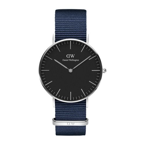 Daniel Wellington Dw00100278 Montre Classic Black Bayswater 40mm Argent