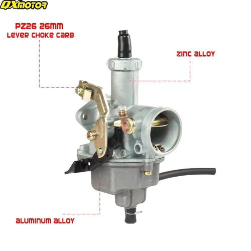 Pz26 Lever Arrigur - Carburateur Pz26 26mm Pour Honda Cb125 Xl125s Trx250 Trx 250ex Xr100 Xr200 Cg Cb 125 150 Cc Rl Facades D343, Pour Vélo Et Moto