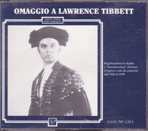 2xcds Omaggio A Lawrence Tibbett Great Opera Performances