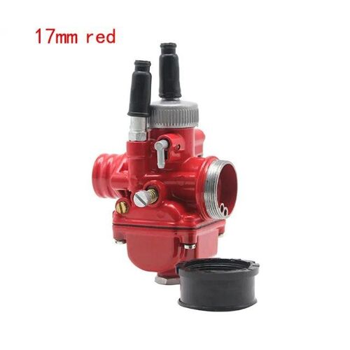17 Mm Rouge - Carburateur De Course Noir Dellorto Phbg Ds, Chaîne Dio G 50cc 90cc Bws100 Pour Puch Yamaha Zuma