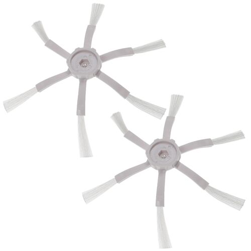 vhbw 2x Brosse latérale compatible avec Xiaowa E35, C10, E20, E25 robot aspirateur - Lot de brosses, blanc