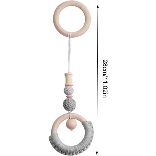 Lot De 4 Jouets De Gymnastique En Bois Pour Bébé,Pendentif Arche De Jeu En Bois Jouet Suspendu Pour Bébé,Décoration De Chambre D'enfant