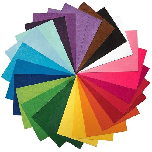 40 Pcs Tissu De Feutre Multicolore Tissu De Feutre Non Tissé Doux Convient Pour Le Patch De Couture De Bricolage