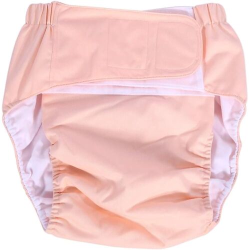 Couche Lavable Incontinent Care Adulte - Pantalon De Couche Ajustable Et Réutilisable (Rose Clair) 