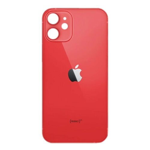 Vitre Arrière Iphone 12 Rouge Remplacement Adhésif Logo