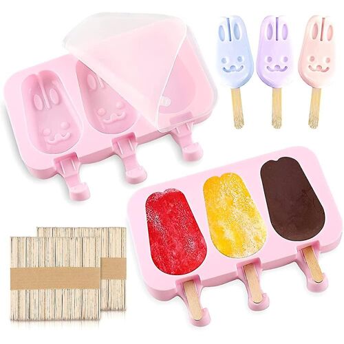 2 Packs De Crème Glacée Moules6 Cell Crème Glacée Moule Jus Congelé Silicone Popsicle