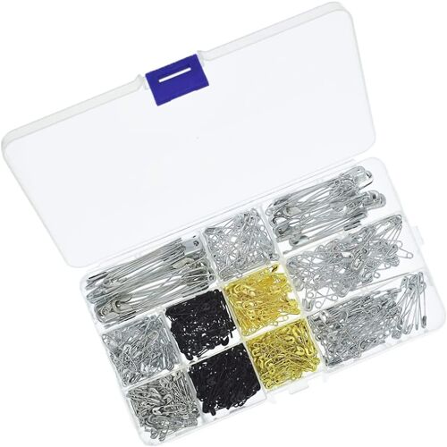 Broches De Sécurité 700pcs, Grandes Petites Broches De Sécurité De Taille 4 Assorties, Broches Métalliques Solides