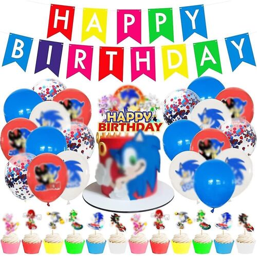 Décoration De Fête, 34pcs Fournitures De Fête, Décorations De Gâteaux Pour Les Fêtes D'anniversaire
