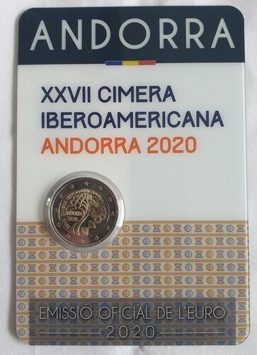 2 Euro Commemorative Andorre 2020 Sommet Ibéricoaméricain
