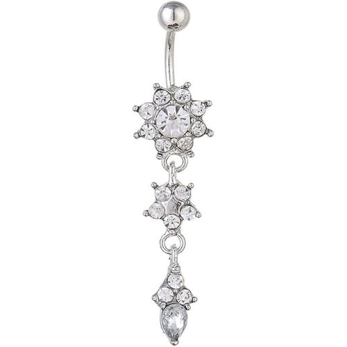 Anneaux De Ventre Transparents En Acier Chirurgical - Bijoux De Piercing Au Nombril Avec Des Boules