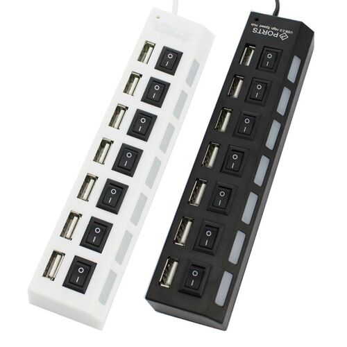 YEINDBOO Haute Vitesse 7 Ports USB 2.0 Hub USB Port USB HUB Portable OTG Hub USB Splitter