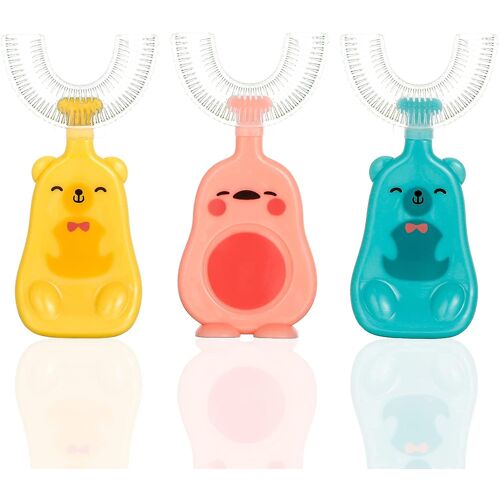 3 Pièces Kids U Shape Brosse À Dents, Tous Arrondis Enfants U Shape Brosse À Dents 360