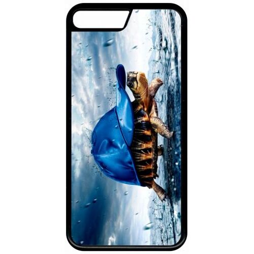 Coque - Tortue Baseball - Compatible Avec Apple Iphone 8+ - Plastique - Bord Noir