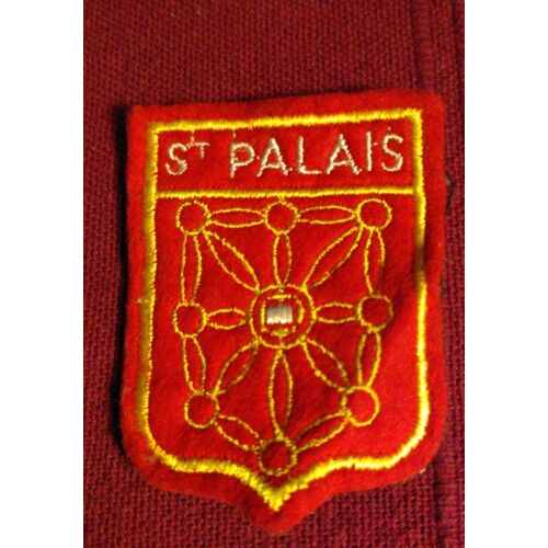 Blason Écussons Saint-Palais En Tissus Brodé Pyrénées Atlantiques 4x6 Cm Environ À Coudre