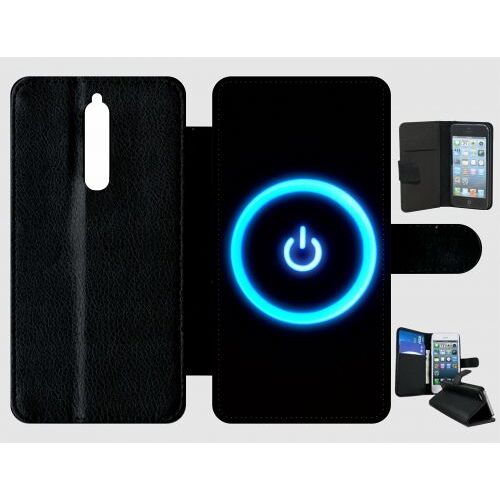 Etui A Rabat - Power - Compatible Avec Nokia 8 - Plastique - Bord Noir