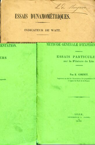 Essais Particuliers Sur La Filature Du Lin