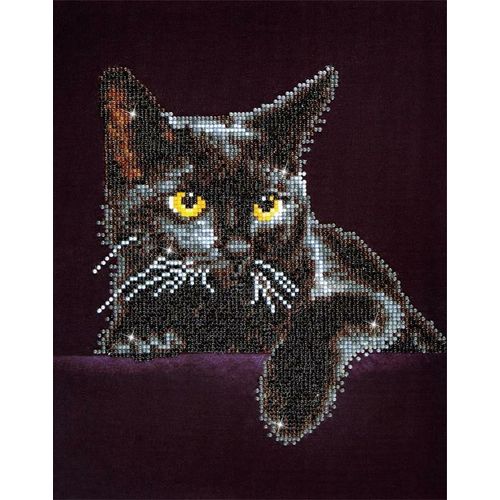 Diamond Dotz - Peinture Au Diamant - Adultes - Pierres Rondes - Paquet Hobby - Chat - 28 X 36 Cm