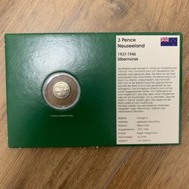 Pièce 3 Pence Neuseeland 1939 George Vi