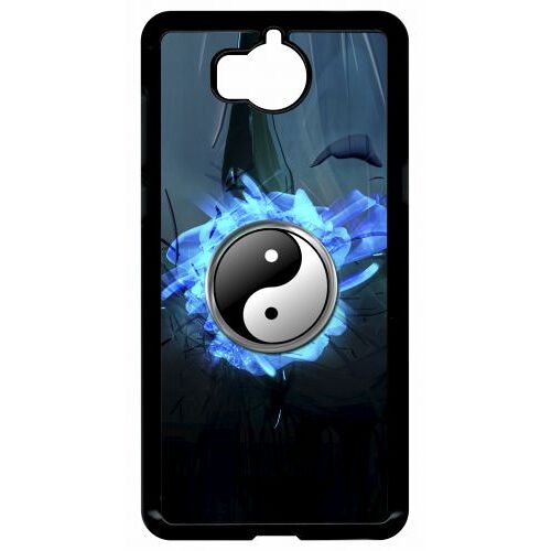 Coque Pour Smartphone - Ying Yang Mer - Compatible Avec Huawei Y5 (2017) - Plastique - Bord Noir