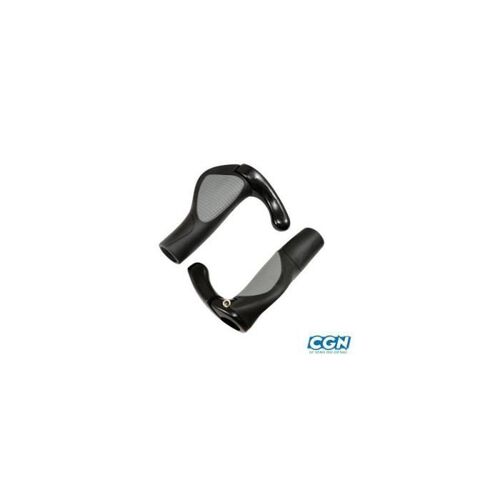 Poignee Vtt Clarks Ergonomique Avec Embout Noir/Gris 130mm (Pr)