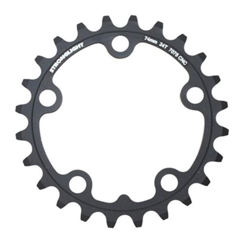 Plateau Route 5bra 24dts D.74 Triple Noir Alu 7075 Stronglight 9-10v.