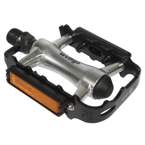 Pedale Vtt Alu Newton Noir Cage Alu Noir 9-16" Roulement Du (Paire)