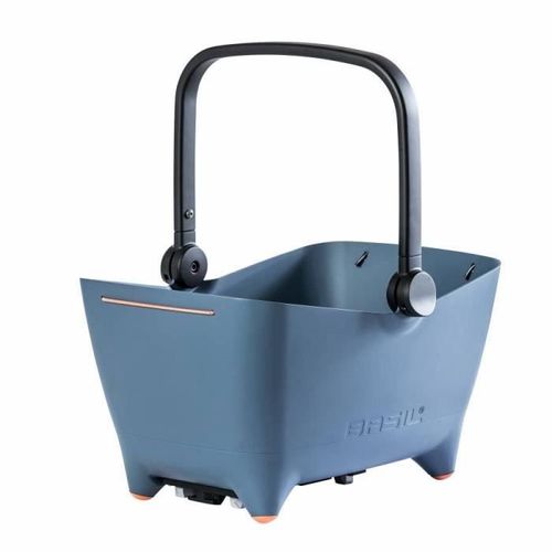 Panier Arriere Plastic Basil Pour Chien (45x32x22) (Livre Avec Fixation Etau Porte Bagage) Compatible Systeme Mik