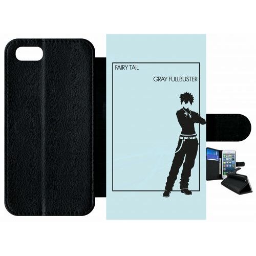 Etui À Rabat Iphone Se 2022 - Fairy Tail Gray Fullbuster - Simili-Cuir - Noir