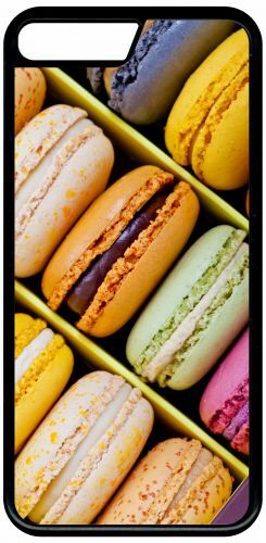 Coque iphone 8+ - boite de delicieux macarons - noir