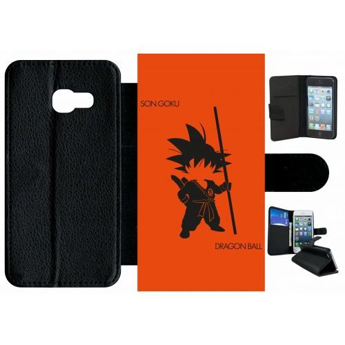 Etui À Rabat Galaxy A3 (2017) - Dragon Ball Son Goku Kid - Simili-Cuir - Noir