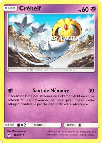Pokémon - 41/131 - Créhelf - Sl6 - Soleil Et Lune - Lumière Interdite - Peu Commune