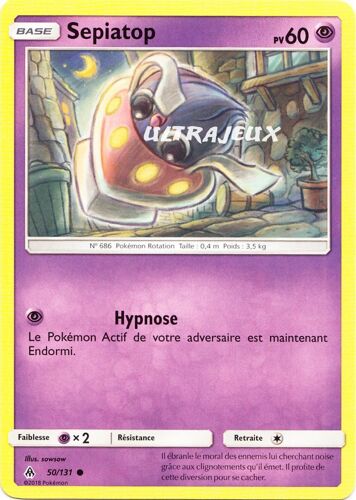 Pokémon - 50/131 - Sépiatop - Sl6 - Soleil Et Lune - Lumière Interdite - Commune