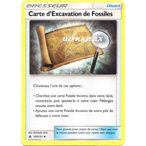 Pokémon - 107/131 - Sl6 - Soleil Et Lune - Lumière Interdite - Carte D'excavation De Fossiles - Peu Commune