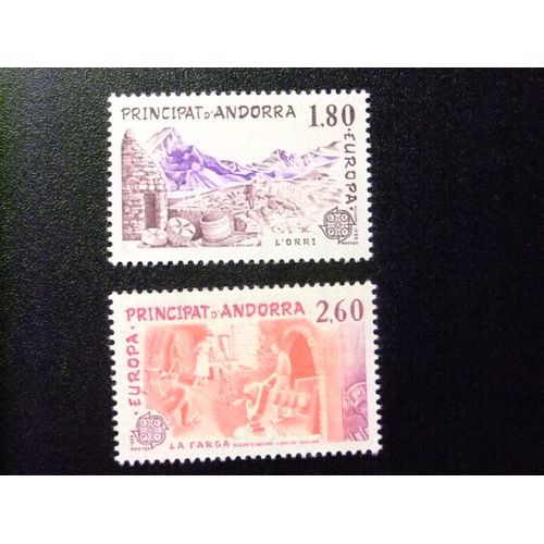 10 Andorra Francesa 1983 / Europa Cept / Yvert 313 / 314 Mnh