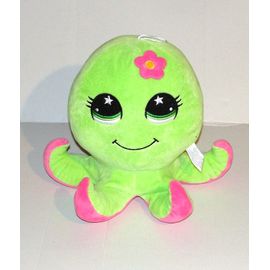 Peluche Pieuvre Verte Rose - Doudou Pieuvre Gifi 30 Cm
