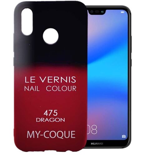 Coque Huawei P20 Lite Flacon Vernis Rouge Dragon