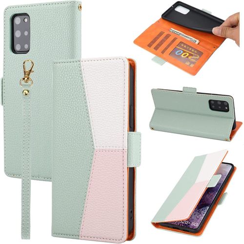 Samsung Galaxy S20 Fe Coque, Samsung S20 Fe Coque, Étui Samsung S20 Fe, Étui De Téléphone Magnétique En Cuir Folio Flip Pour Samsung S20 Fe-Vert