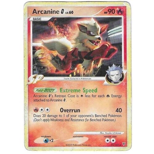 Arcanine G Lv.60 Sp 15/147 - 90hp - Supreme Victors - Rare English Pokemon Card